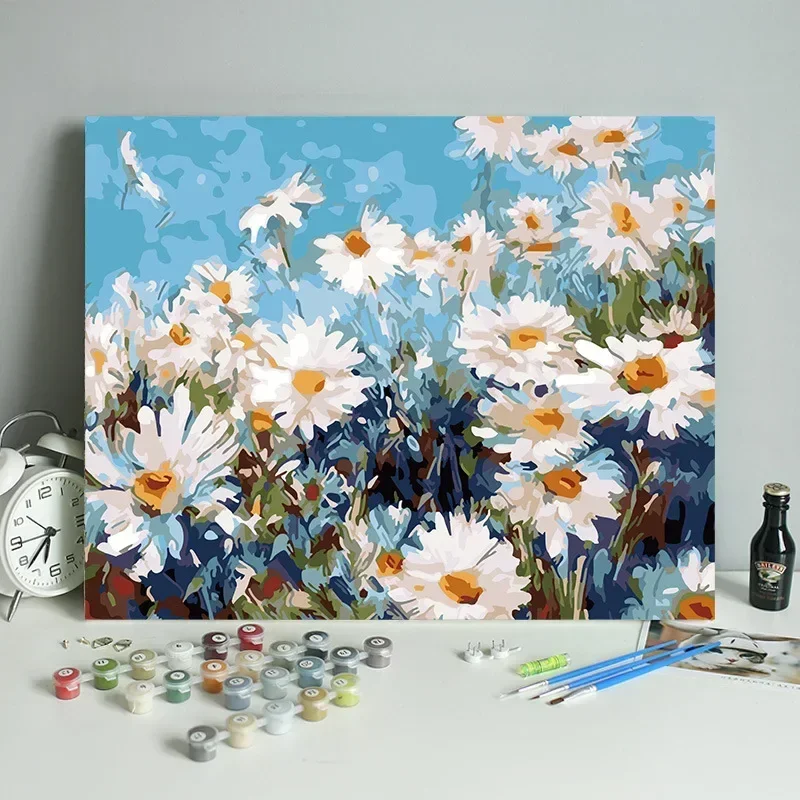 

22202-Tulip diy Цифровая акриловая Цветочная живопись взрыв ручная работа пейзаж живопись