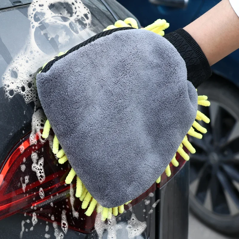 Car Wash Glove Ultrafine Fiber Chenille Microfiber Cleaning Glove Mitt Soft No Scratch Car Wash and Cleaning Tools Accessories
