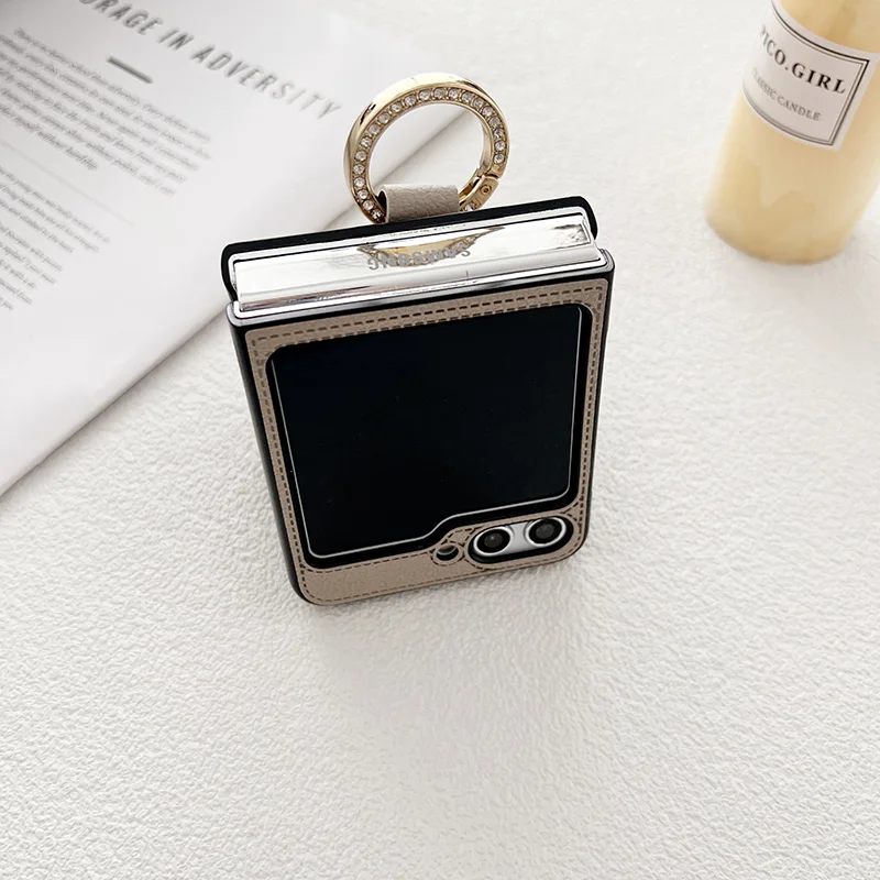 Custodia con anello gioiello per Samsung Galaxy Z Flip 6 Z Flip 5 Z Flip 4 3 2 1 Custodia antiurto per Flip 2 Cover posteriore z플립 6 케_voghion.com