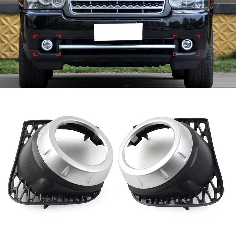 

1 Pair Car Fog Lights Grill Fog Lamp Frame Bezel Cover Decoration Left+Right For Land Rover Range Rover 2010 2011 2012