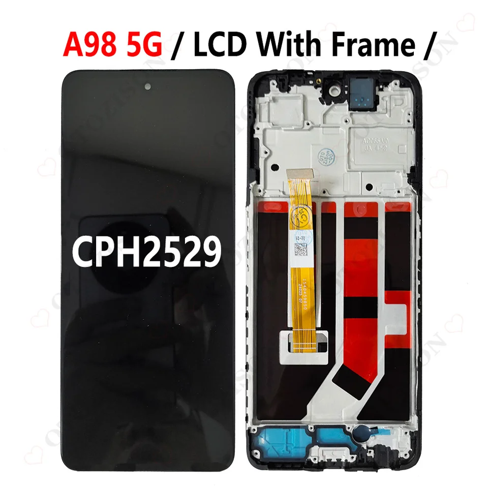 Pantalla Completa Original Con Marco LCD Y Táctil Para OPPO Reno4 5G – Negro (Service Pack