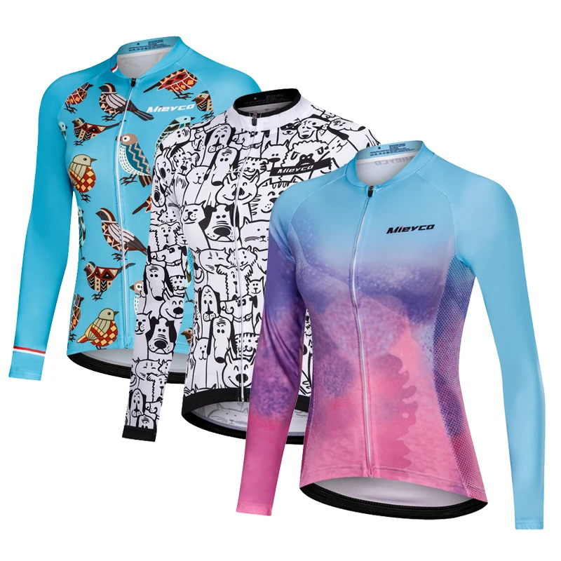 Cycling Clothing Long Sleeve Tops Spring Autumn Women's Mountain Road Bike Bicycle Clothing Moisture Wicking and Breathable cycling shirt