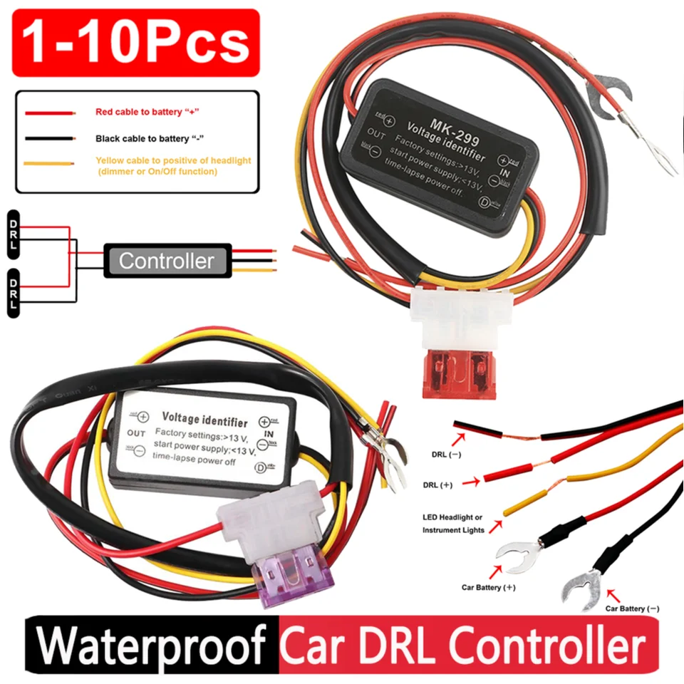 Controlador Luces Diurnas DRL - Relé Inteligente, Encendido/Apagado Automático, Impermeable, Para Coches