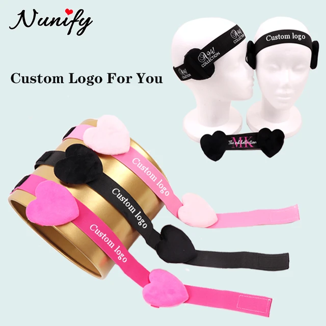10/20Pcs Wig Band For Edges with Custom Logo Edge Melt Band With Large  Heart Shape Ear Protector For Wigs New Glueless Wig Band - AliExpress