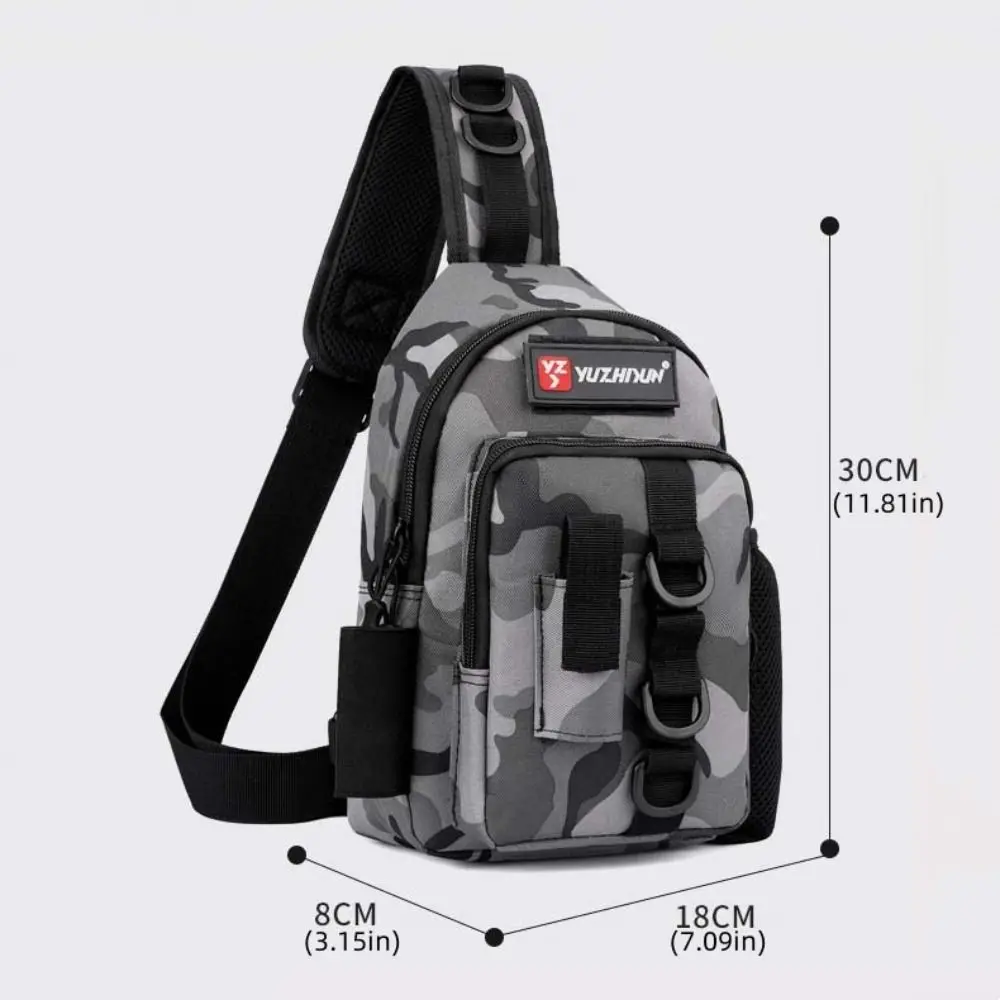 Rod Holders Fishing Chest Bag Waterproof Crossbody Lure Fishing Bags Bait Storage Waist Bag Fishing Tackle Pack Outdoor Sports