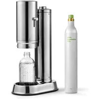 Fast Shipping.Carbonator Pro, Sparkling & Carbonation Water Machine, Stainless Steel with Glass Reusable Bottle Volume 800 mL ho 1
