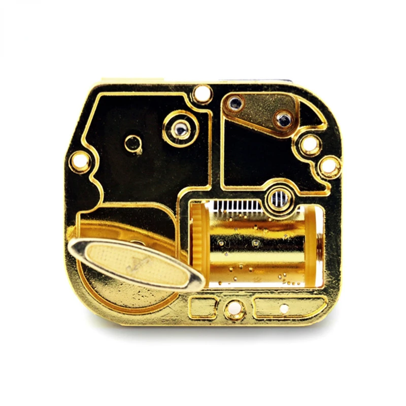Music Box 1PC Gold-plated Windup Music Box Mechanical DIY Musical Box Accessories Birthday Gift Movement+Screws+Key Home