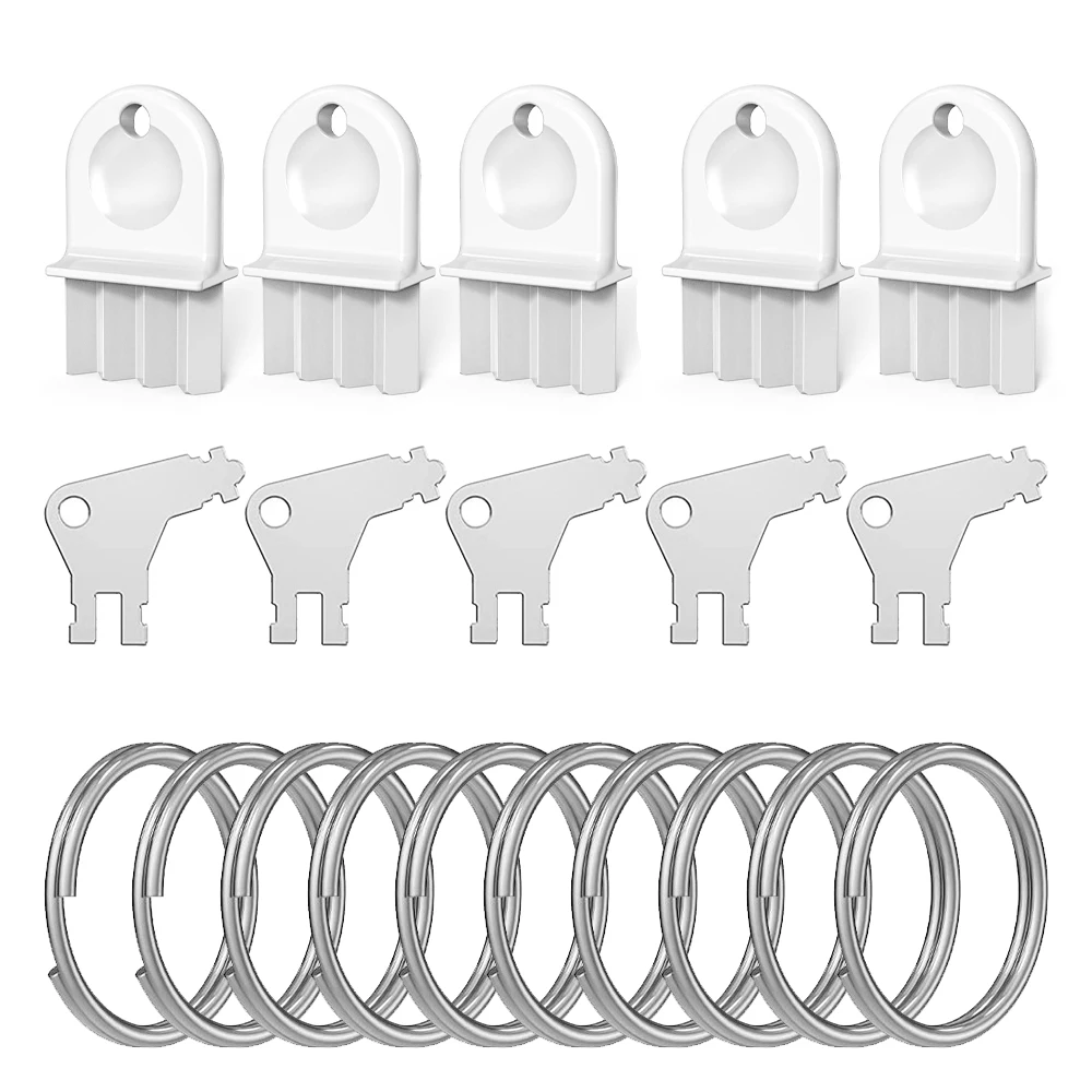 Metal Plastic Toilet Paper Dispenser Key Silver Universal Paper Towel Dispenser Replacement Key Paper Roll Tool with Key Rings