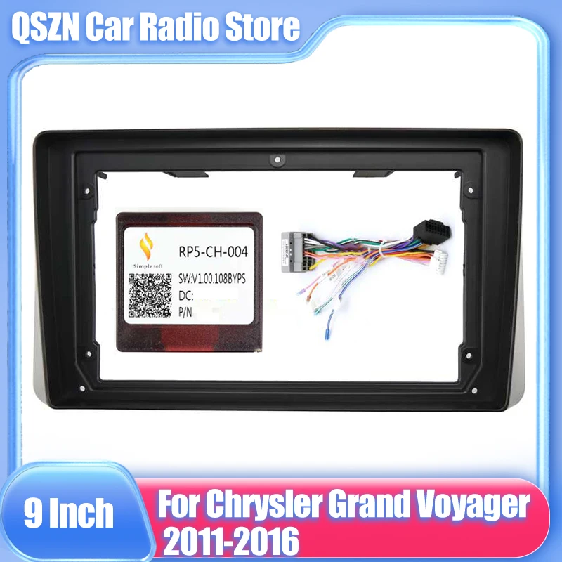 9 Pollici Car Radio Installazione Dvd Plastica Fascia Plane Frame Per Chrysler Grand Voyager 2011-2016 Dodge Grand Caravan 2008-2020