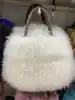 MWfur Lamb Handbag Fashion Long Hair Tote Bag Mongolian Lamb Fur Bags for Women 3