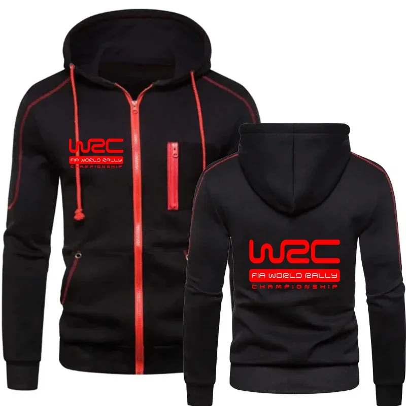 2024 World Rally Championship WRC Printed Men's Sportswear Fashion Zipper Hoodie Solid Men Sportswear Casual Warm Sportswear 2