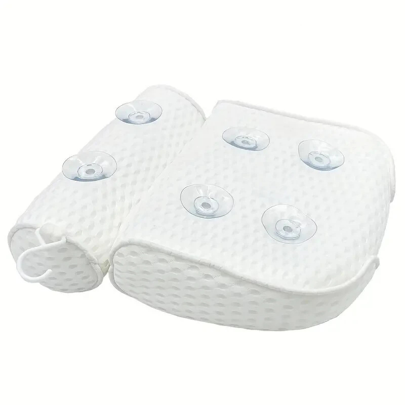 Luxury Ergonomic Spa Bath Pillow with Non-Slip Suction Cups 5