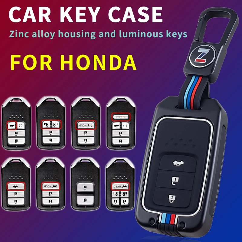 Metal Car Remote Key Case Cover Shell Fob For Honda CR V CRV Accord