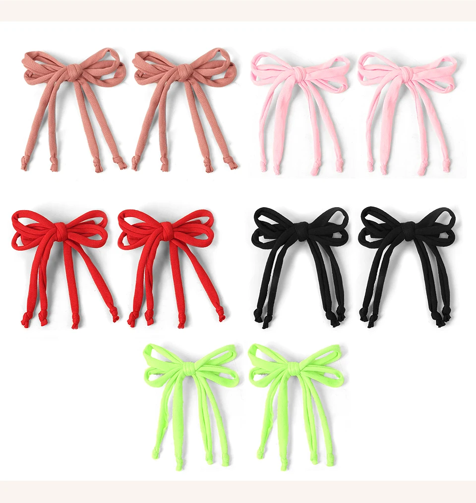 Mode Weben niedlichen Schleifen Haarnadel für Kinder Mädchen Baby Stirnband Kinder elastischen Stirnband klassische All-Match Kopf bedeckung Haar acce – Detail 5