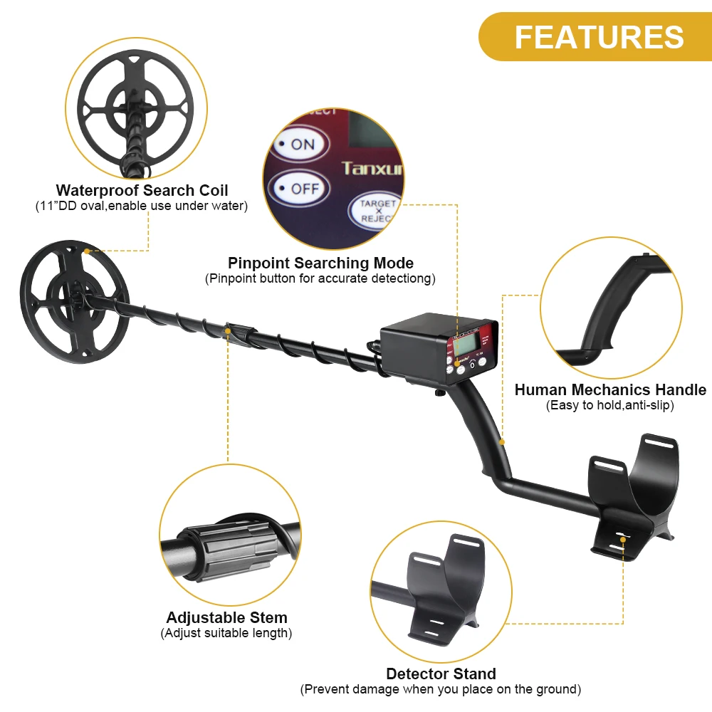 2023 Hot Selling Underground Metal Detector Gold Detectors Treasure Hunter Detector Circuit Metales High Sensitivity Waterproof