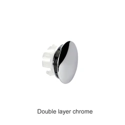 Elegant Brass Bathroom Basin Overflow Cover - Round Chrome Accessory (Double layer chrome)