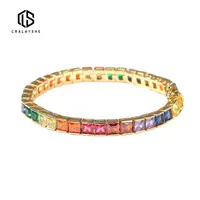 New In Brass 5MM Tennis Female Colour CZ Luxury Bracelet for Women and Men Iced Out Jewelry Trending Products Christmas Gift 1