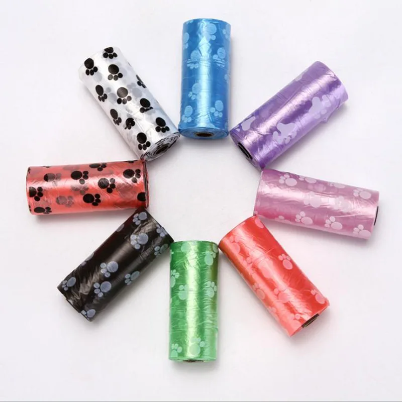 Pet Dog Poop Bags Dispenser Collector Garbage Bag Puppy Cat Pooper Scooper Bag Small Rolls Outdoor Clean Pets Supplies