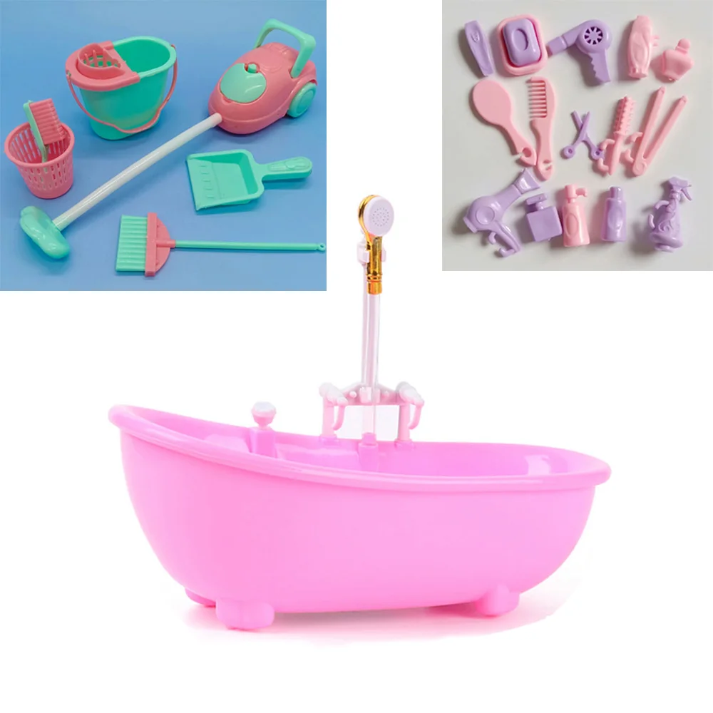 Zerodeko Miniatur Badewanne Mit Elektro-Funktion - Puppenhaus Zubehör Weiß