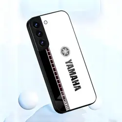 Yamaha Racing Motorcycle Glass Phone Case - Samsung A34 (Black1)