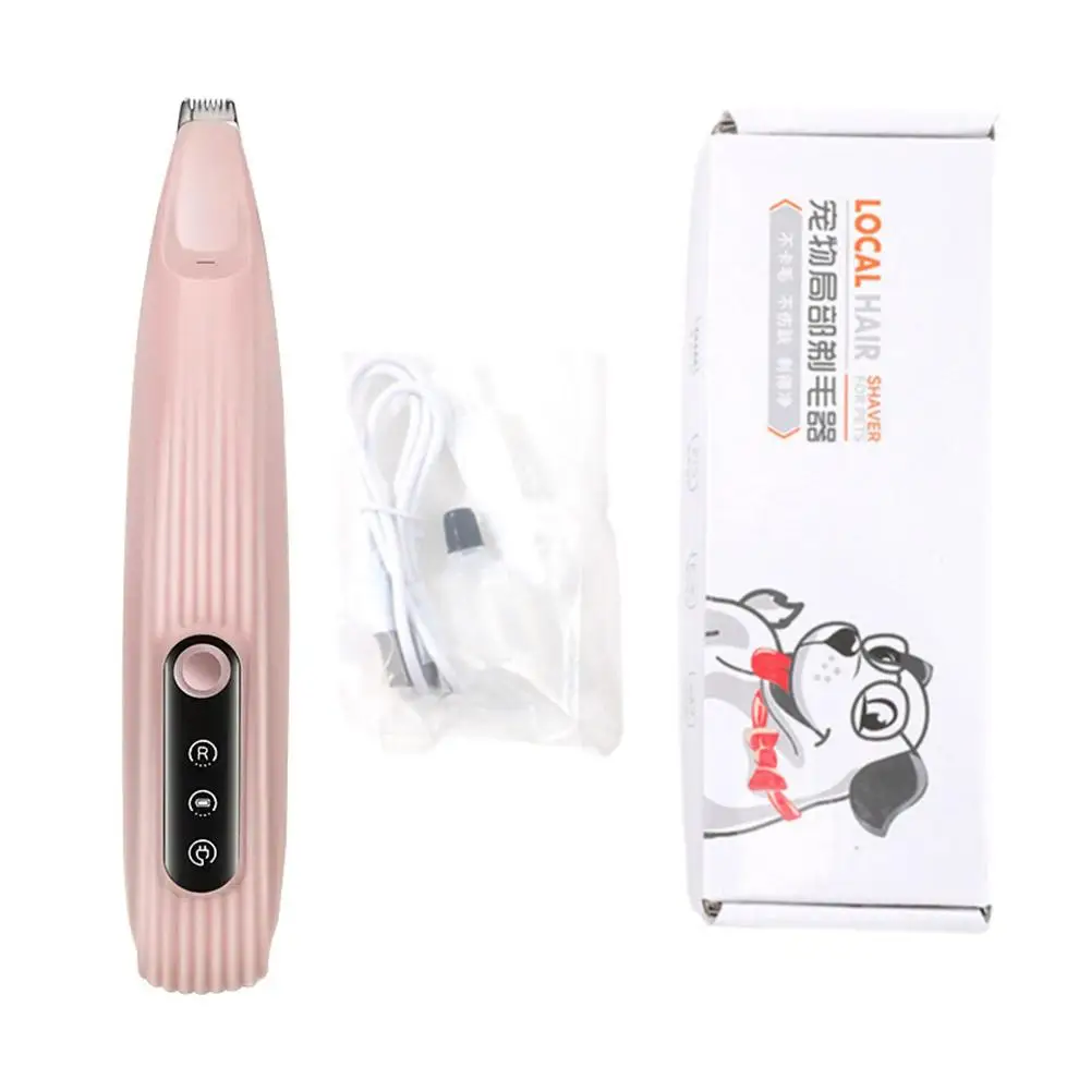 Pet Clipper Dog Hair Trimmer Pet Hair Trimmer Dog Clipper Pet Dog Electric Groomer Trimmer with LED Light Waterproof Shaver Face Paw Cat Trimmer Ear Low Hip Foot Foot Noise Pet Hair J3S0