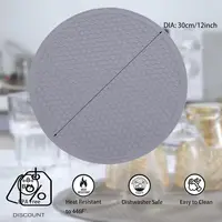 ABKJ-tapis à micro-ondes en Silicone-rond 12 pouces x 12 pouces-tapis multifonctionnel thermique 4 pièces, protection contre les éclaboussures, dessous de plat, coussin chaud 6