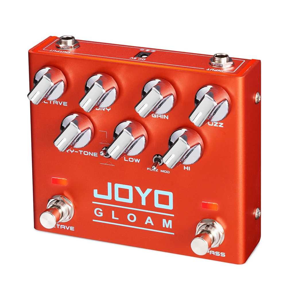 R-29 GLOAM Octave Fuzz Effect Pedal High Gain Bass Guitar Pedal with Independent Knobs Deliver Deep Bass & Smooth Tone