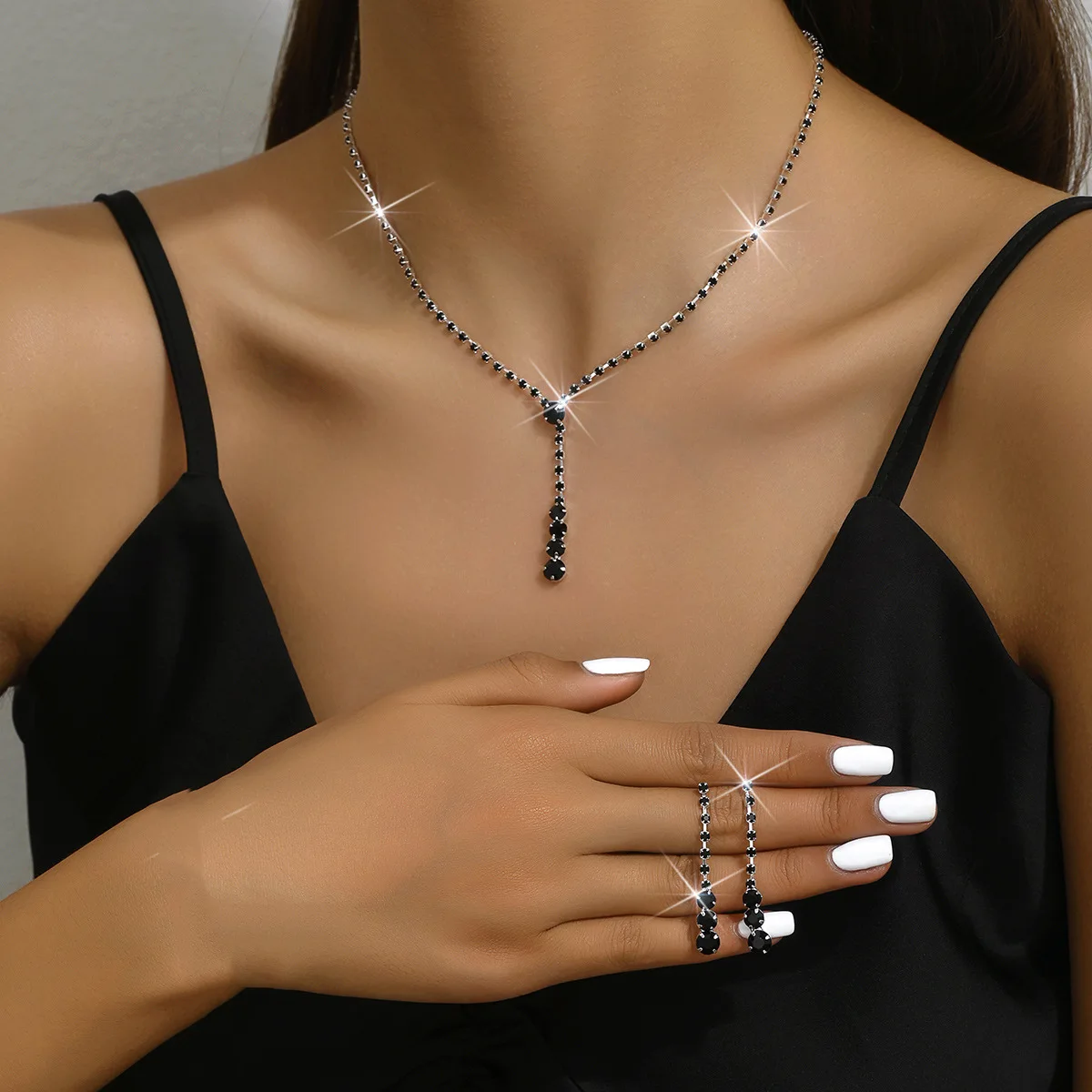3PC Women's Trendy Copper Claw Chain Series Minimalist Necklace Earrings Jewelry Set Wedding Banquet Party Holiday Gift jewelry sets jewelry set