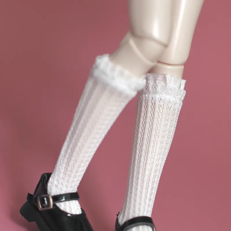 A Pair of Blyth Doll Lace Socks Cute Long White Sock for Blythe Licca Azone OB24 Pullip 1/6 Dolls Accessories Children Gifts - Image 4