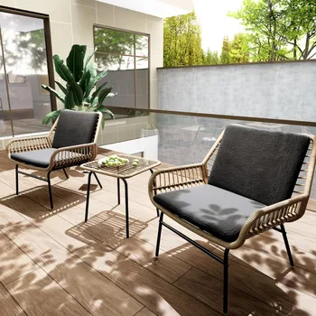 3-Piece Rattan Patio Furniture Set 1