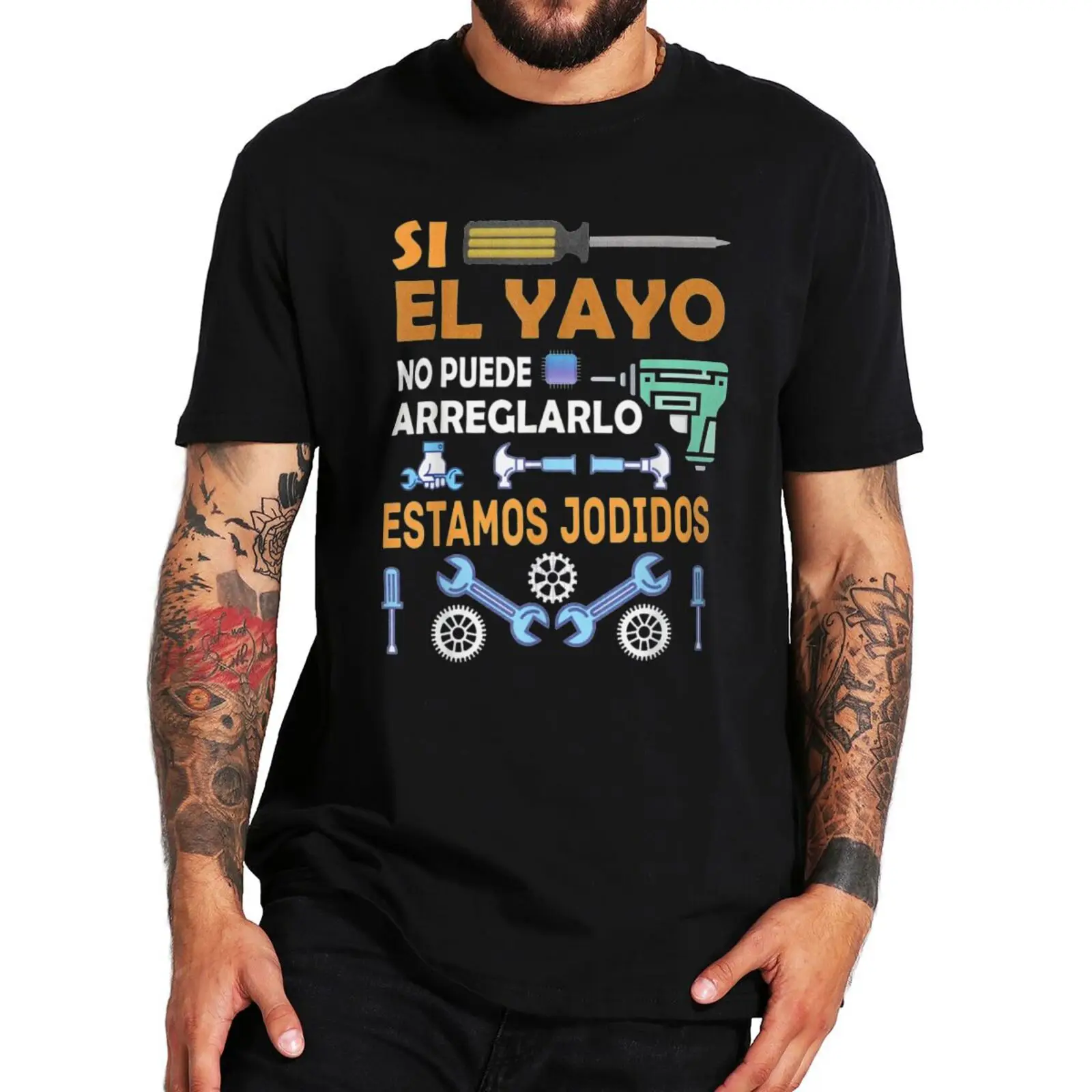 

If Grandpa Can't Fix It We're Screwed T-Shirt Father's Day Essential Men's Tee Tops 100% Cotton Oversize Men's Basic Camiseta