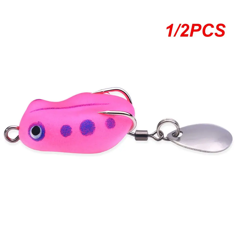 1/2Pcs Mini Thunder Frog Small Black Fish Fake Small Luya Frog Fake Bait Thunder Frog