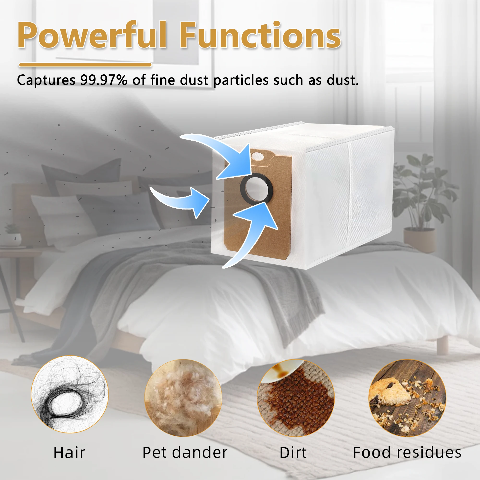 Vacuum Cleaner Bags Accessories 3L Large Capacity For Conga 2299/2499/7490/8290