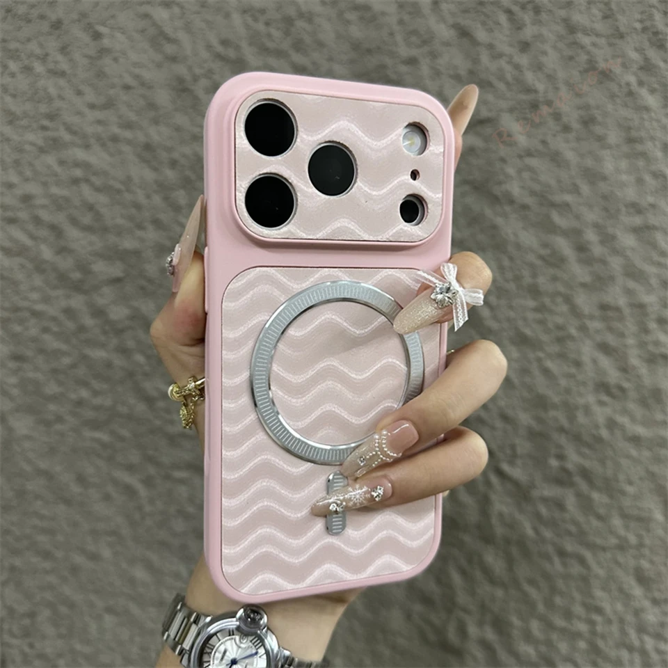 Magnetic Wave Phone Case With Shockproof Protection For Iphone_voghion.com