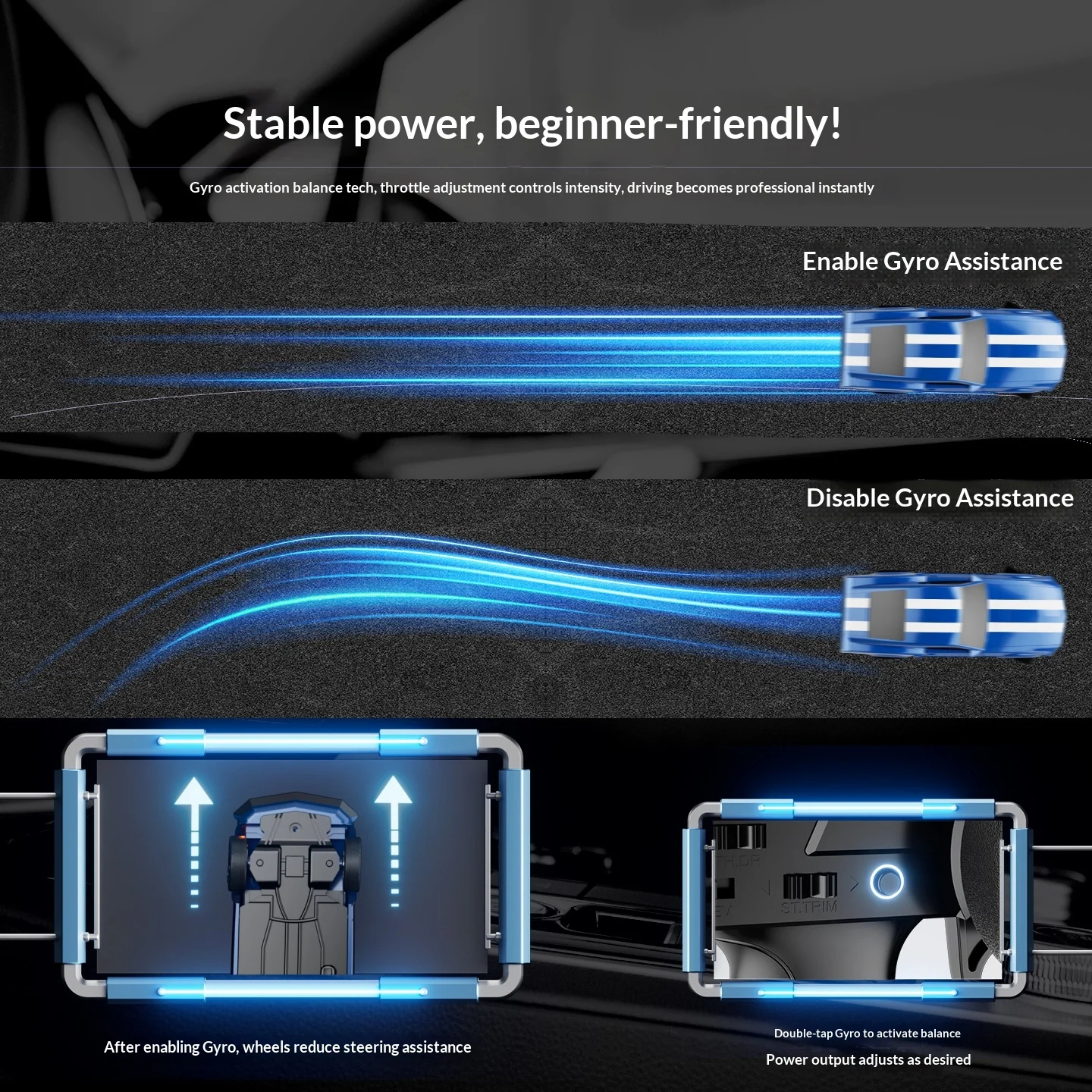 레이슨트 RC카 1/64 스케일 자이로스코프 안정화 후륜 구동 풀 프로포션 컨트롤 타입-C 충전 데스크탑 레이싱 장난감 자동차