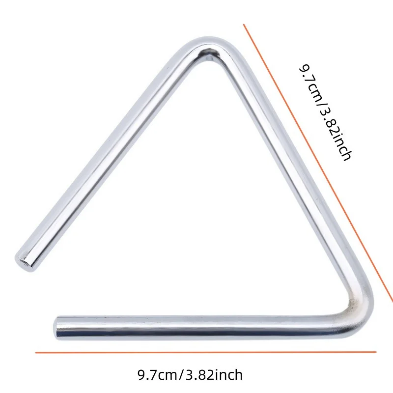 Description Picture 6 of itemChildren Triangle Bell Musical Steel Music Childrens Percussion Instrument with Striker Musical Iron Beginner Teaching Aids