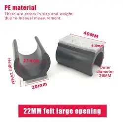 Non - Slip U - Shaped Chair Leg Caps - 10 Pack for Noise Reduction and Floor Protection (22mm black 10pcs)