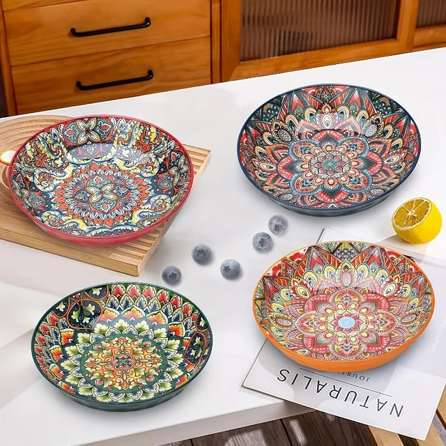 Hand-Painted Bohemian Ceramic Plate 4