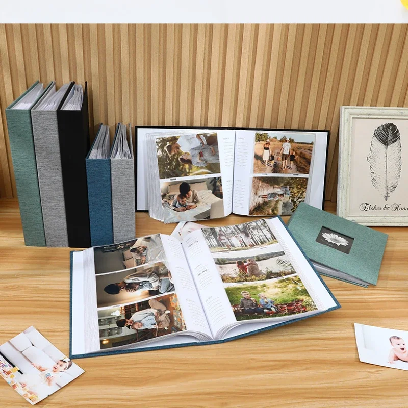 Linen Photo Album Insert Collection Picture Frame Baby Family