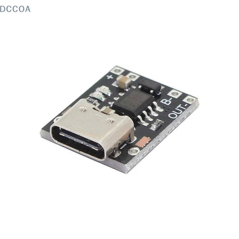 보호 보드가있는 1Pcs 충전기 모듈 Type-C 1A 3.7V4.2V 초소형 리튬 배터리 충전 보드