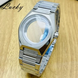 41mm Luxury Men's Watch Case with Mineral Glass - Waterproof Design - 33mm to 33.5mm (Top 2.Case Strap)