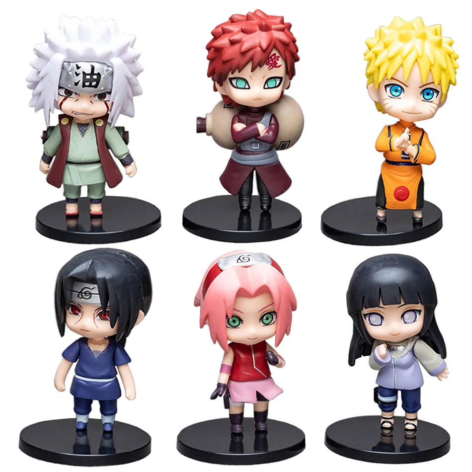 Фото 6 видов, 9 см, аниме искусственная кожа, кукла Q Version Gaara Kakashi, украшение комнаты, аниме-фигурка №5