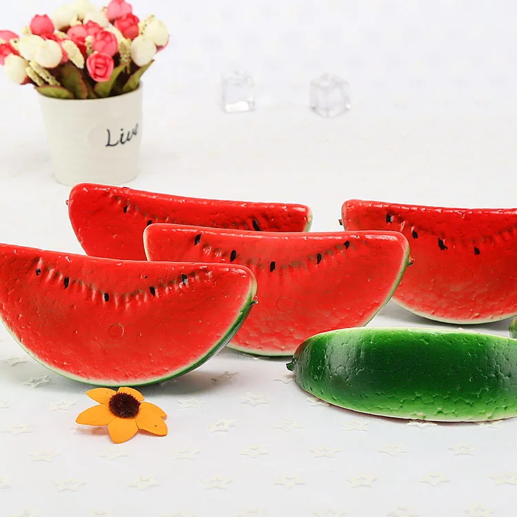 Artificial Fruits and Vegetables artificial fruits and vegetables 5pcs Simulation Watermelon Foam Fruit Model For Decoration Cross-border Photography Props Home Window Display
