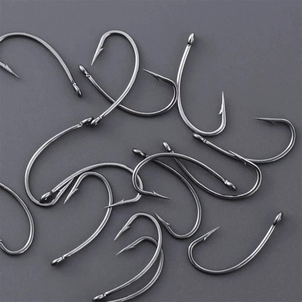 

Carbon Flies Making Hook PTFE Coated Fishhooks Barbed Fish Hook Long Shank Barbed Hook Fly Tying Hook Curve Shank Hooks