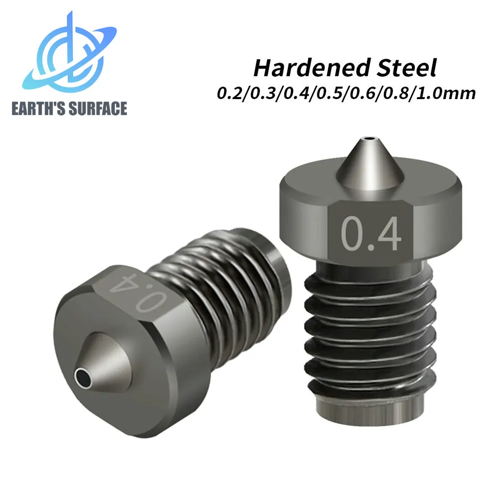 DB-3D Printer Part High Quality E3D V6 Hardened Steel Nozzle V6 Nozzles Corrosion-Resistant M6 For 3D Printer 1.75mm Filament
