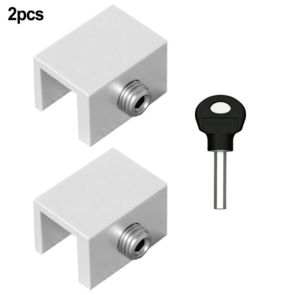2pc Adjustable Window Lock Stopper Safety Locks For Kids And Pets Anti-theft Door Lock Non Punch Sliding Window Hardware