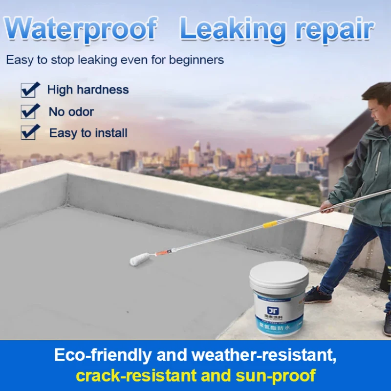 Roof Crack Waterproof Coating Leak Repair Sealant High-Elasticity Waterproof Paint for Roof Cracks Long-Lasting Protection