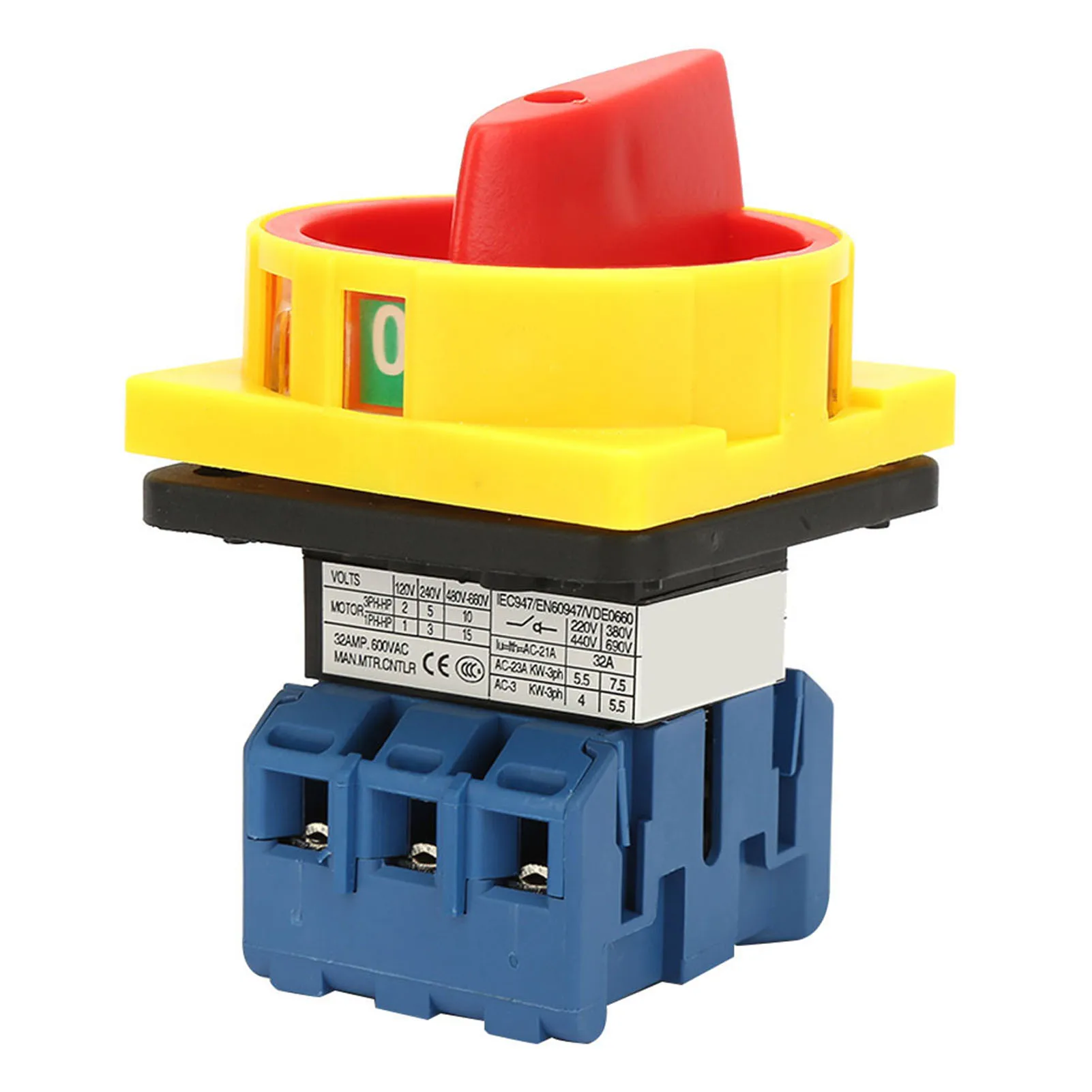 Heavy-Duty Rotary Cam Power Switch, 3-Pole, 2-Position, 440V