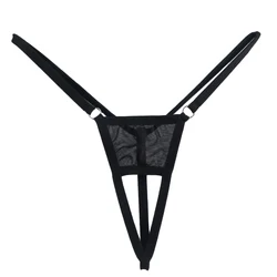 Exquisite Lace T - Back Bikini Thongs - Elegant Mini Lingerie Briefs (Black)