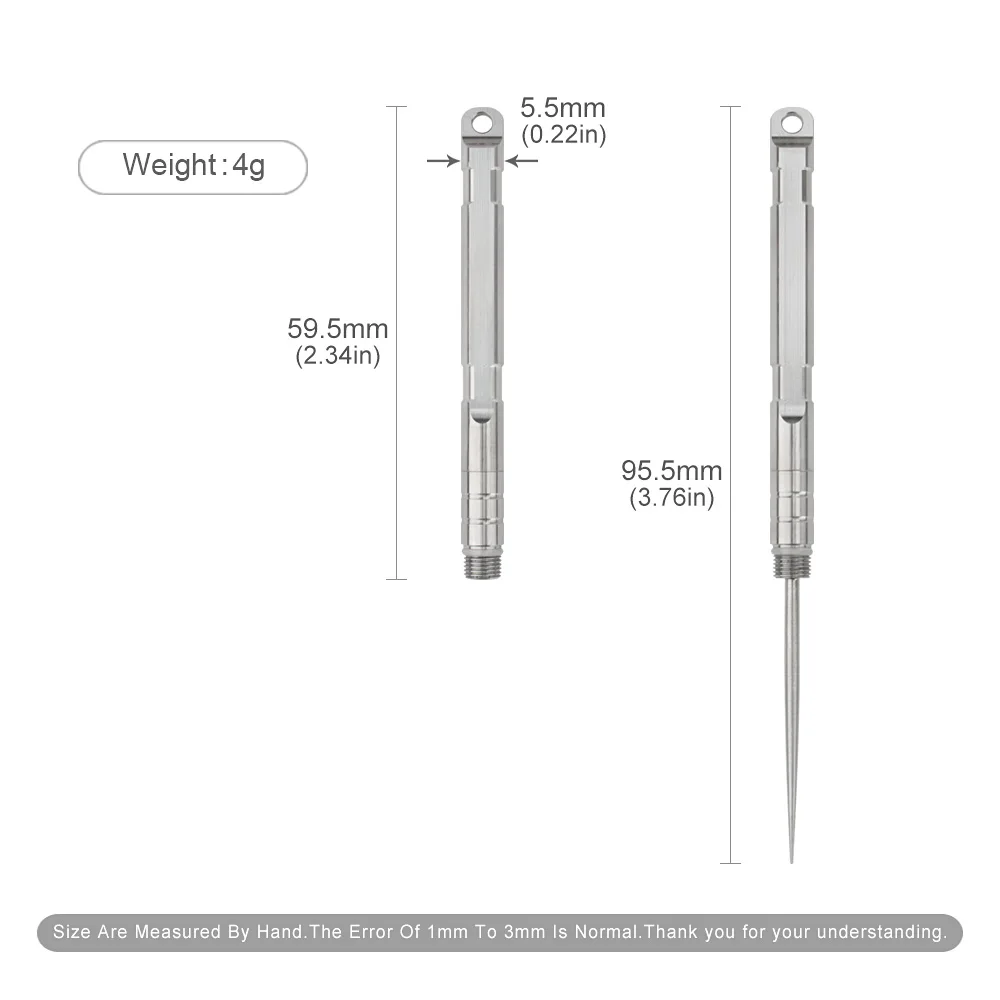 1pc Titanium Alloy Toothpick Key Chain Accessories Fruit Stick Toothpick Holder Portable Outdoor EDC Tool 4